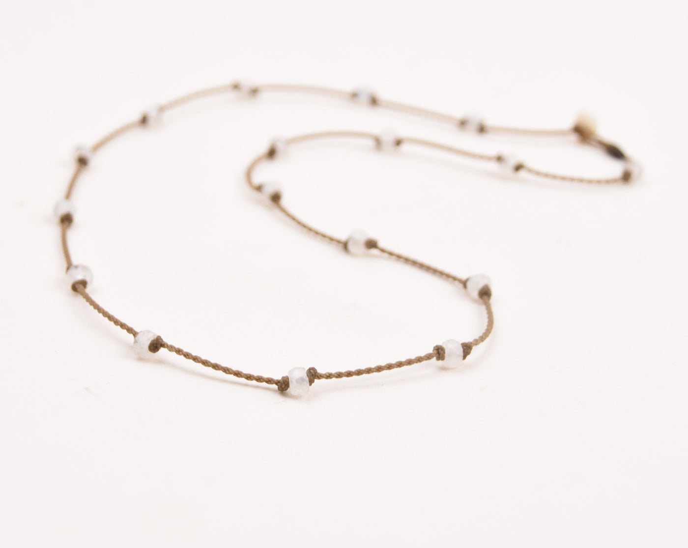 Wrap-0128-Moonstone Rondelle Faceted