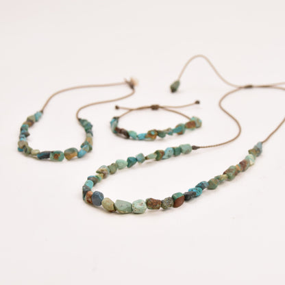 Turquoise Pebbles - Bracelet, Necklace, Duet, OR the whole set!