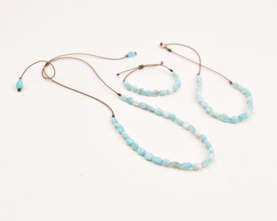 Amazonite Pebbles - Bracelet, Necklace, Duet, OR the whole set!