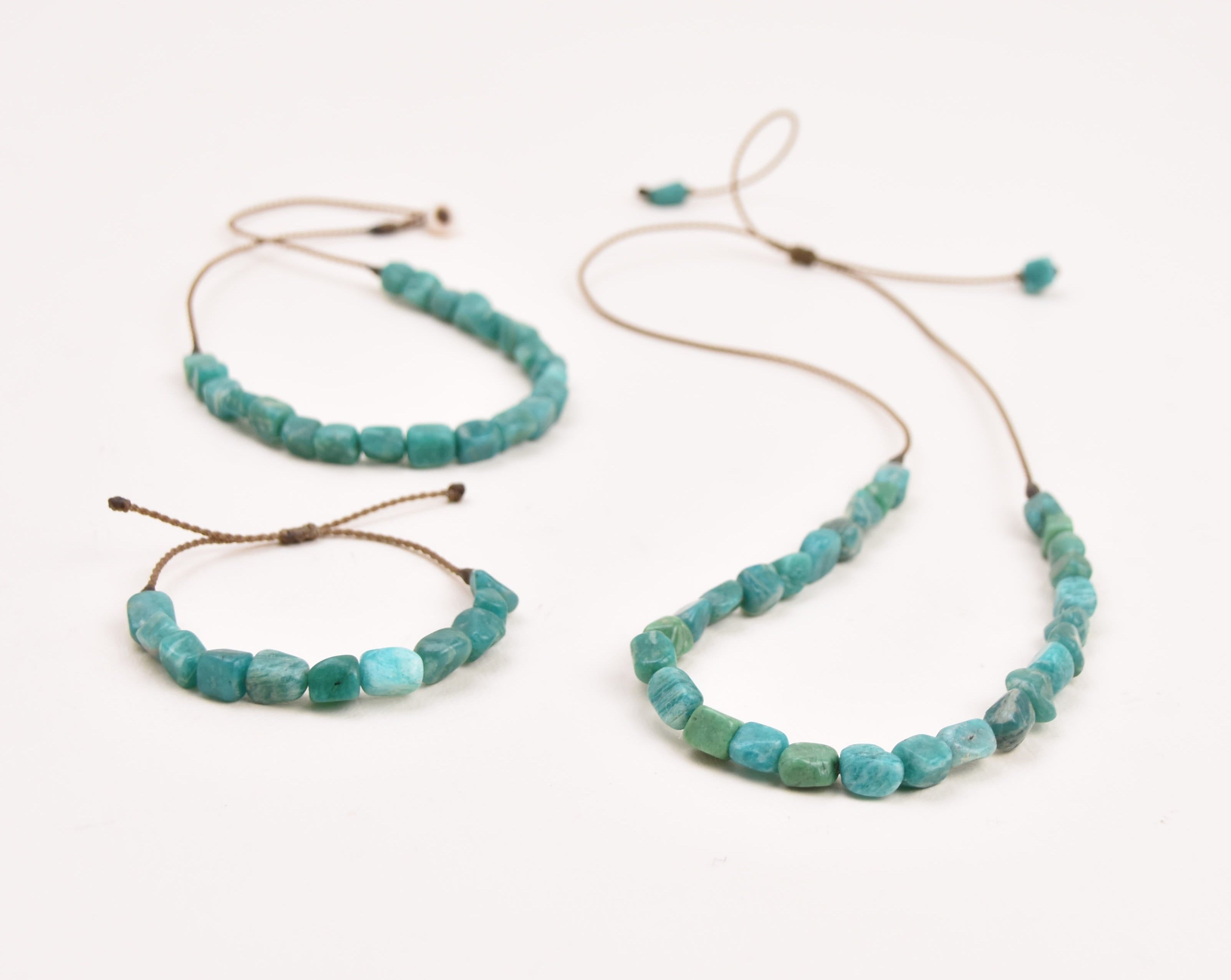 Amazonite Pebbles - Bracelet, Necklace, Duet, OR the whole set!