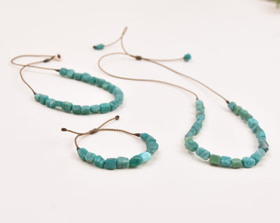 Amazonite Pebbles - Bracelet, Necklace, Duet, OR the whole set!