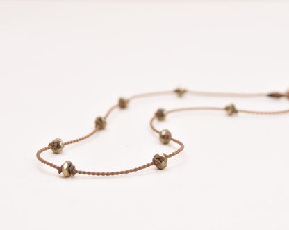 Princess Necklace - Pyrite Faceted
