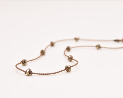 Princess Necklace - Pyrite Faceted