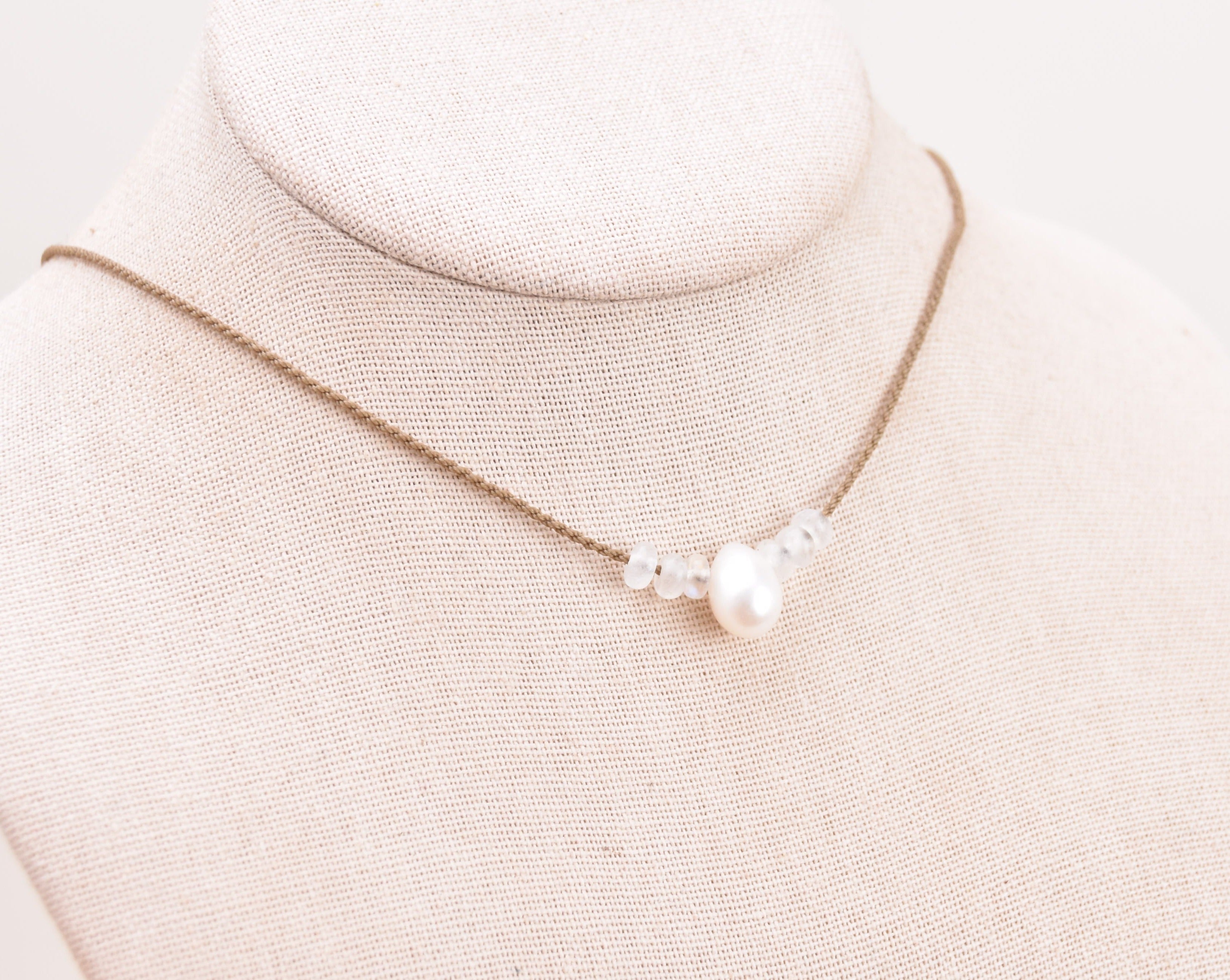 Moonstone + Teardrop Pearl Bohemian