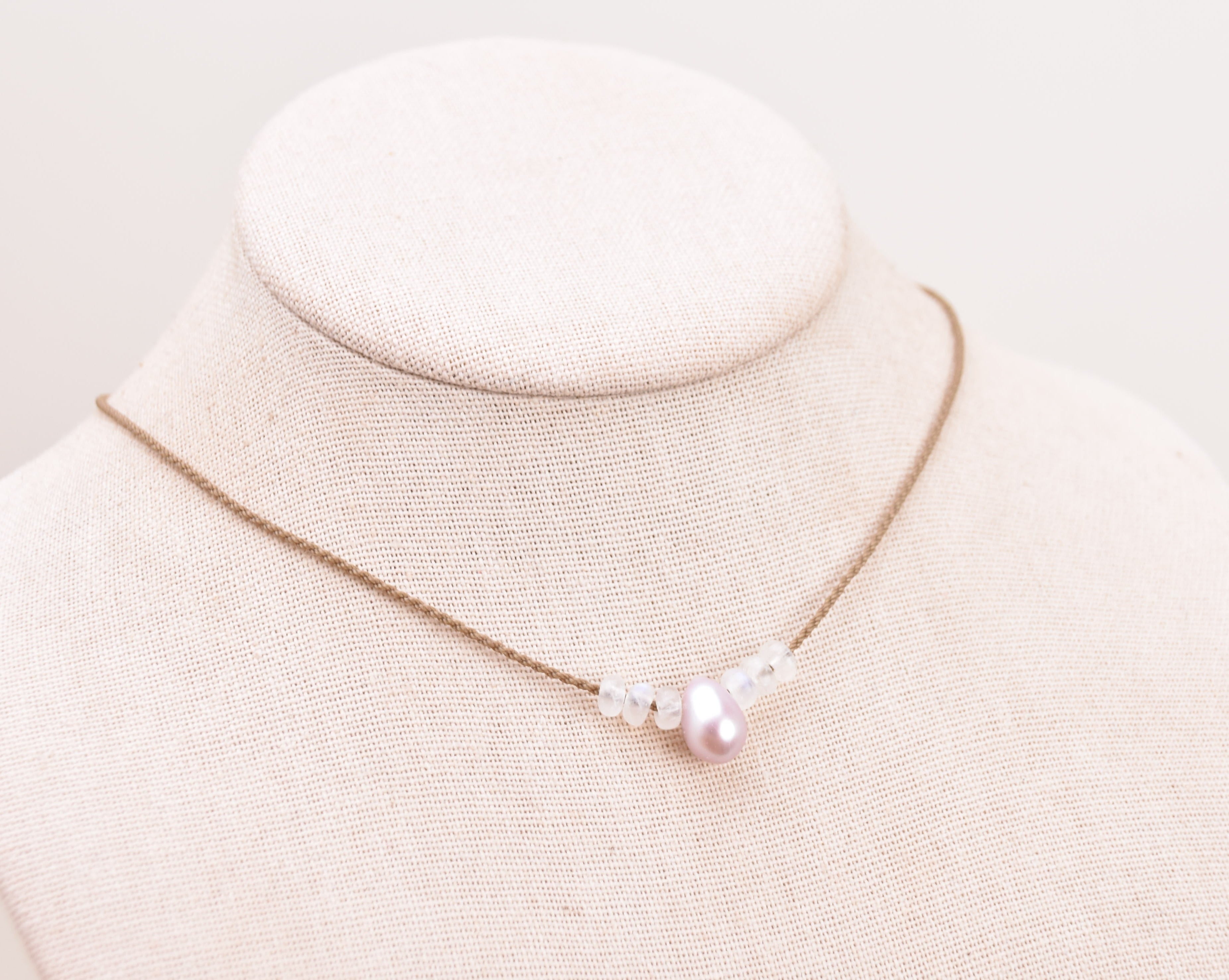 Moonstone + Teardrop Pearl Bohemian
