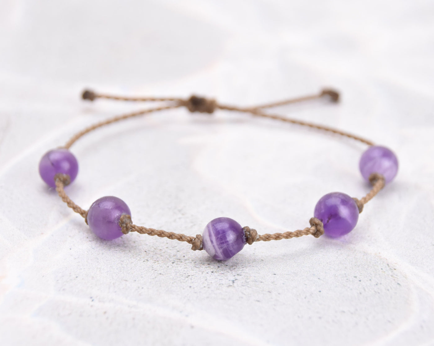 Amethyst Round & Cube - Bracelets