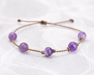 Amethyst Round & Cube - Bracelets