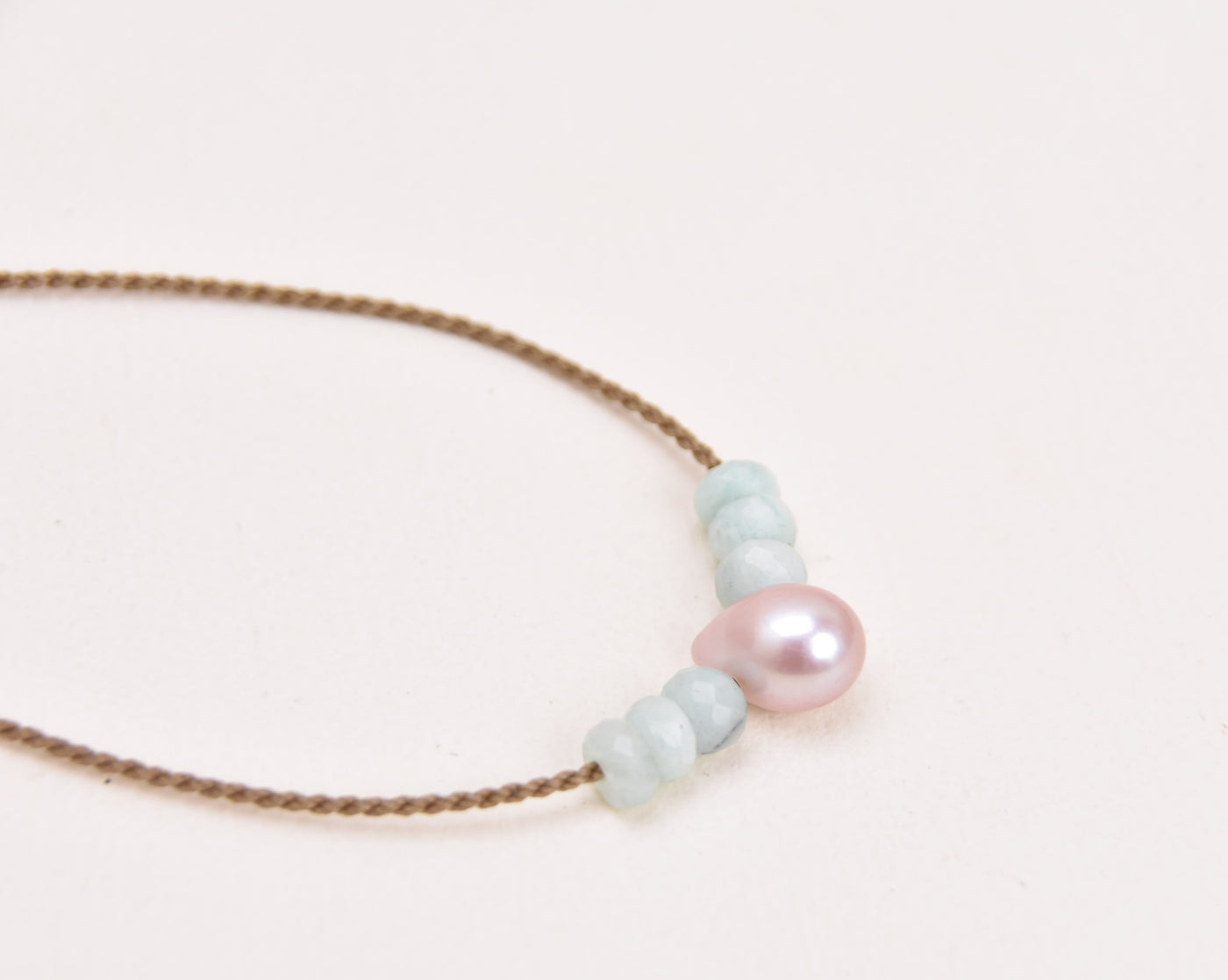 Amazonite + Teardrop Pearl Bohemian