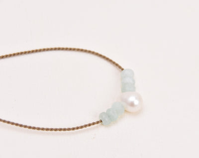 Amazonite + Teardrop Pearl Bohemian
