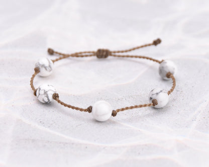Opalite, Moonstone & Howlite Bracelets