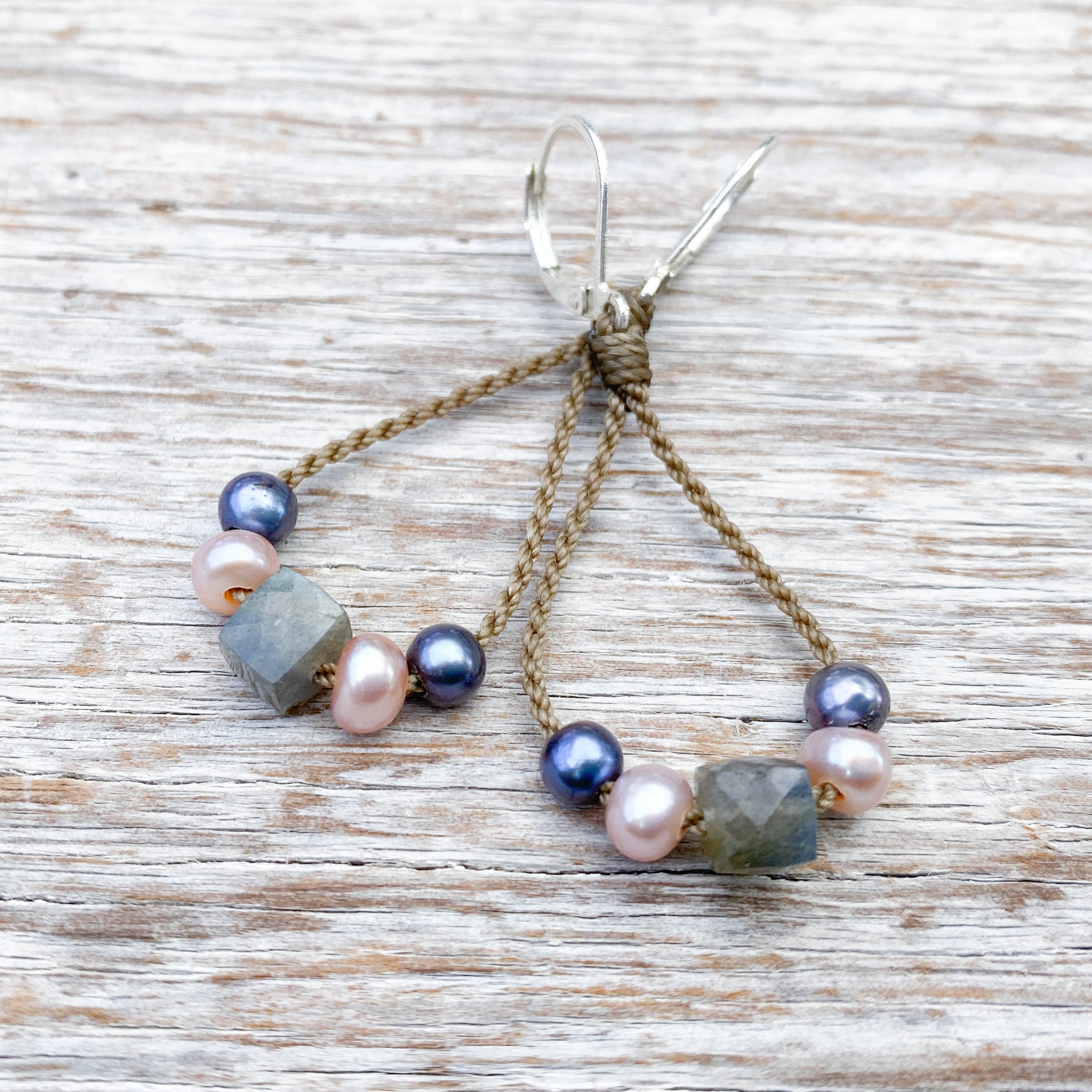 Bohemian Pearl + Stone Earrings
