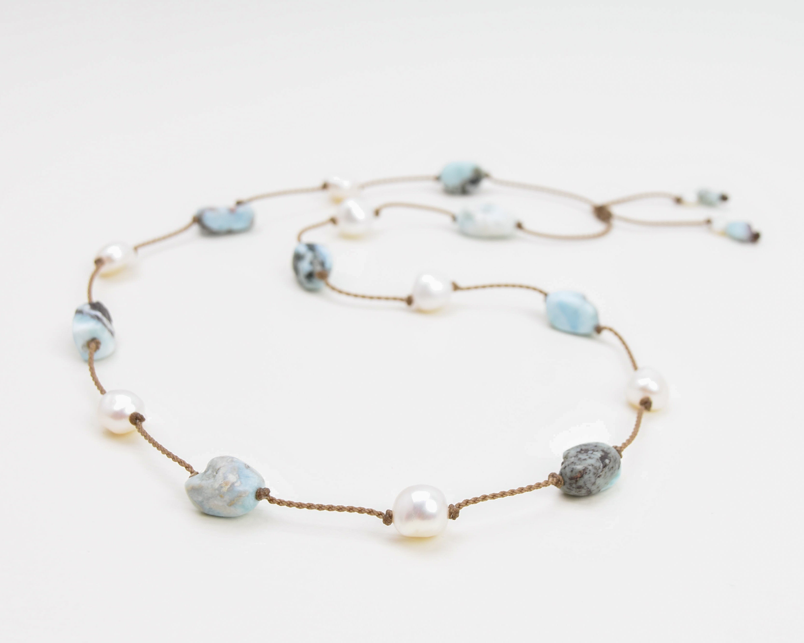 Pearl + Stone Duets - necklace + hatband