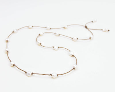 Pearl Duets - necklace + hatband