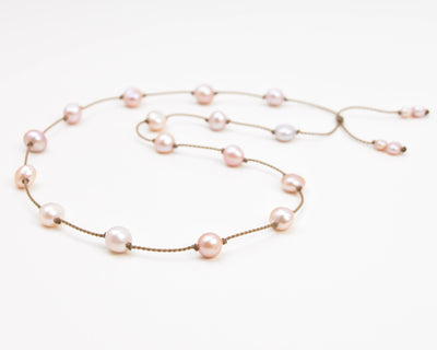 Pearl Duets - necklace + hatband
