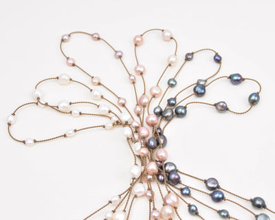 Pearl Duets - necklace + hatband