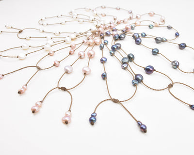 Pearl Duets - necklace + hatband