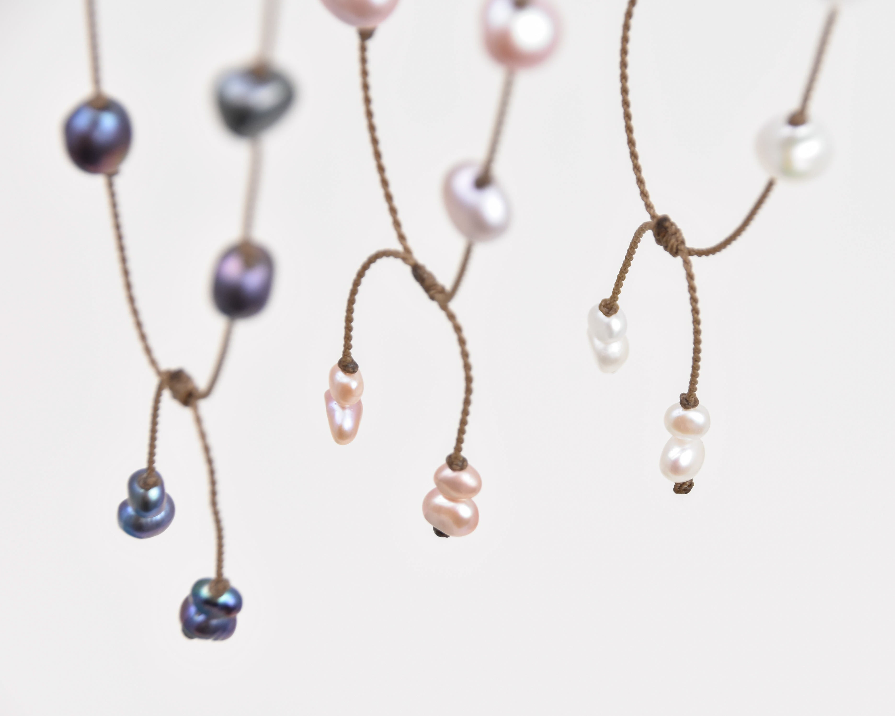 Pearl Duets - necklace + hatband