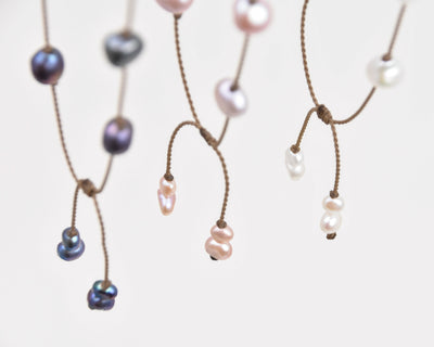 Pearl Duets - necklace + hatband