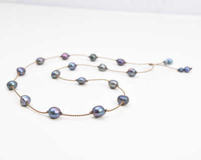 Pearl Duets - necklace + hatband