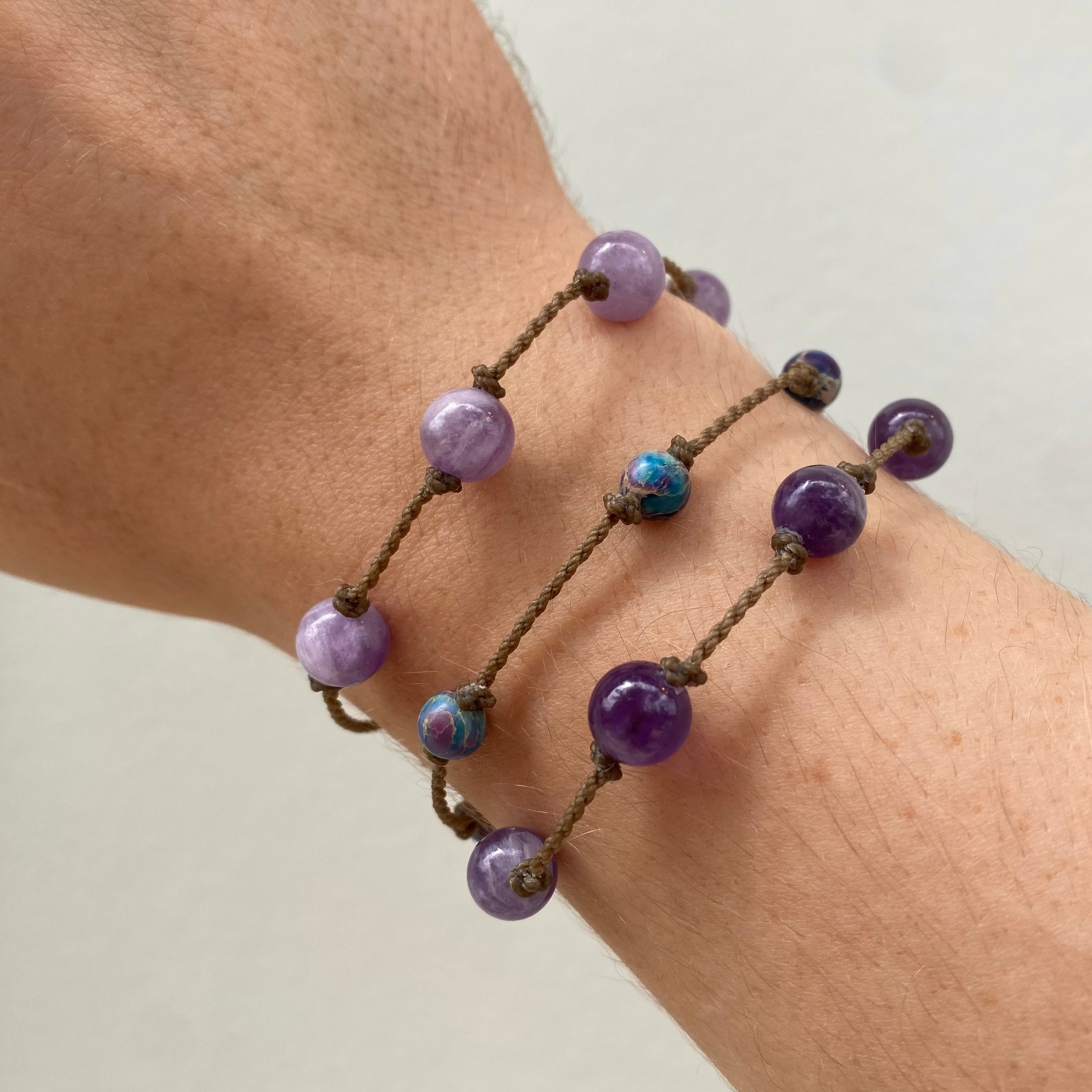 Purple Stones Bracelets