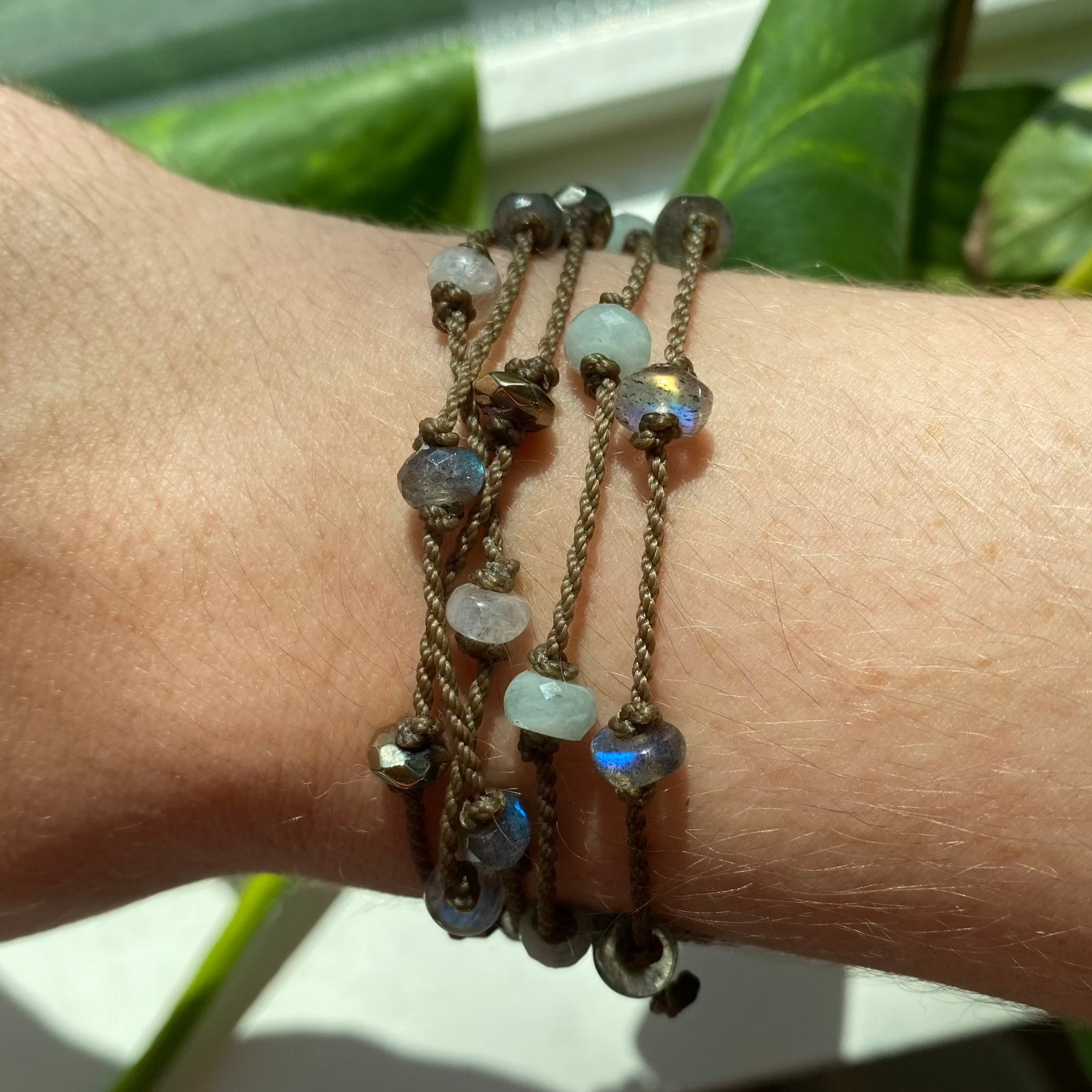 Stone Rondelle Bracelets