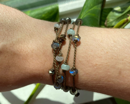 Stone Rondelle Bracelets