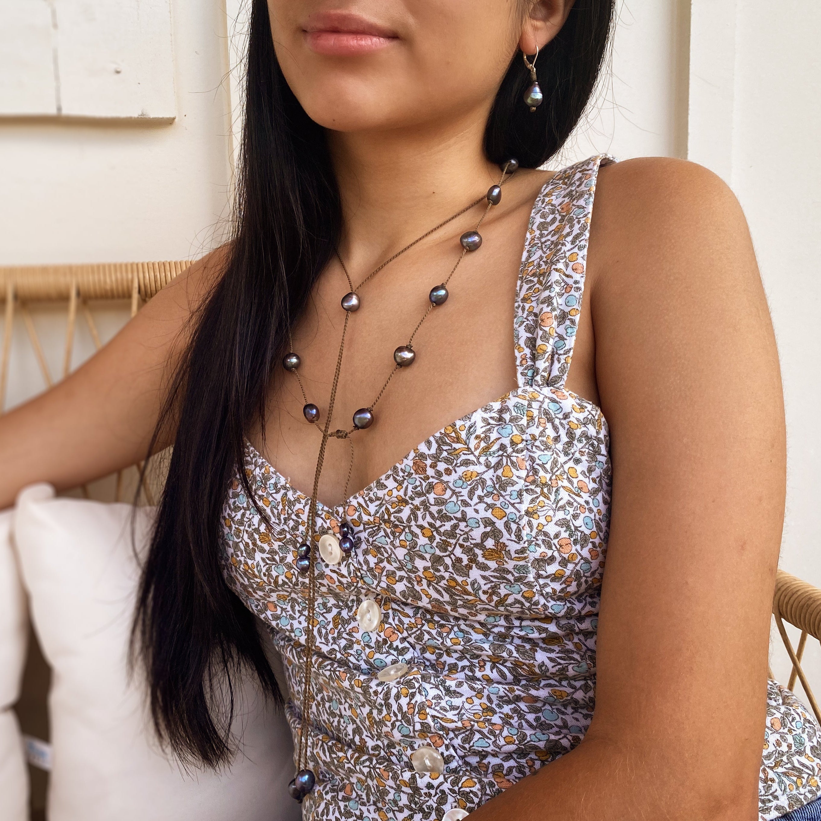 Adjustable Pearl Necklace