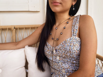 Pearl Duets - necklace + hatband