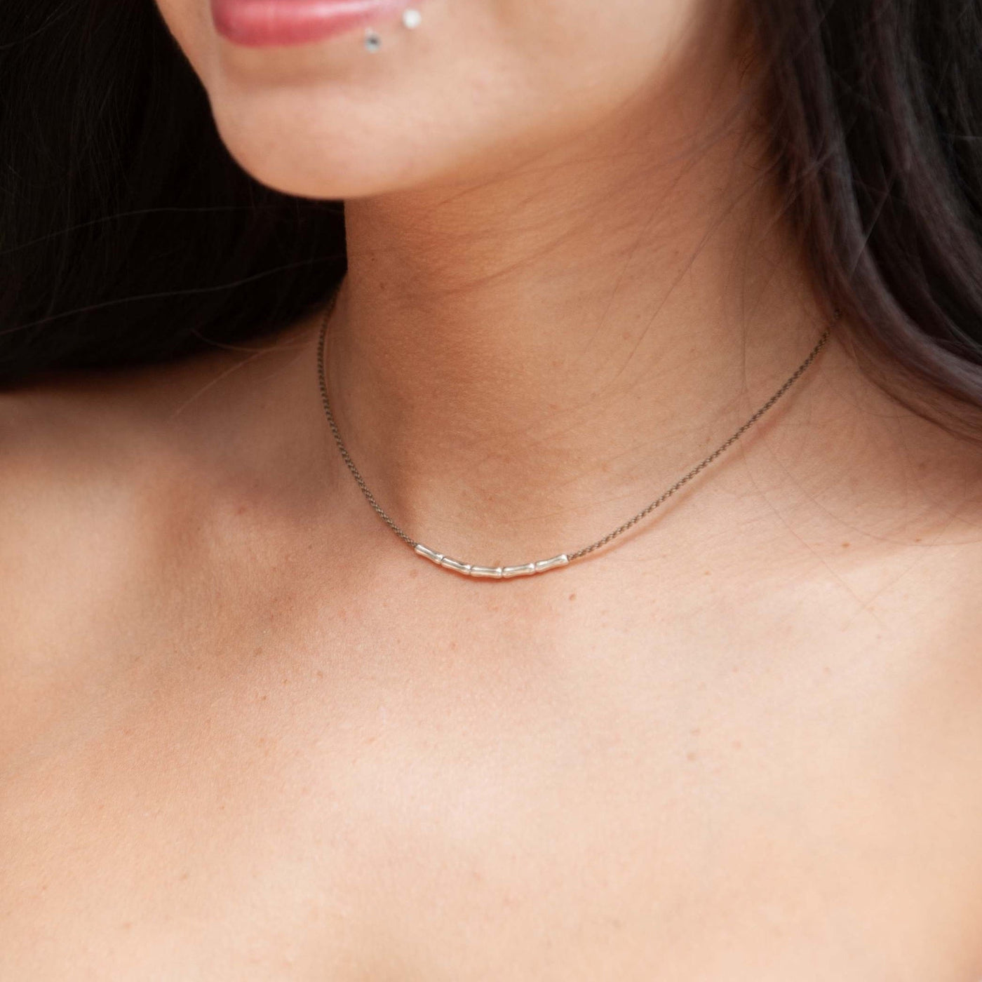 Bohemian Necklace-Bamboo Necklace
