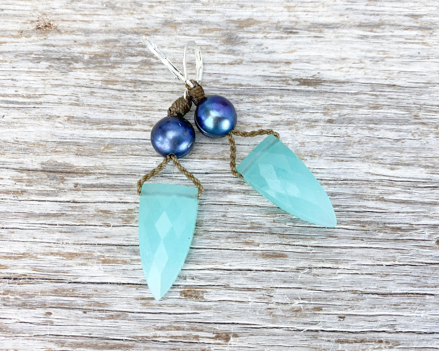 Pyramid + Pearl Earrings