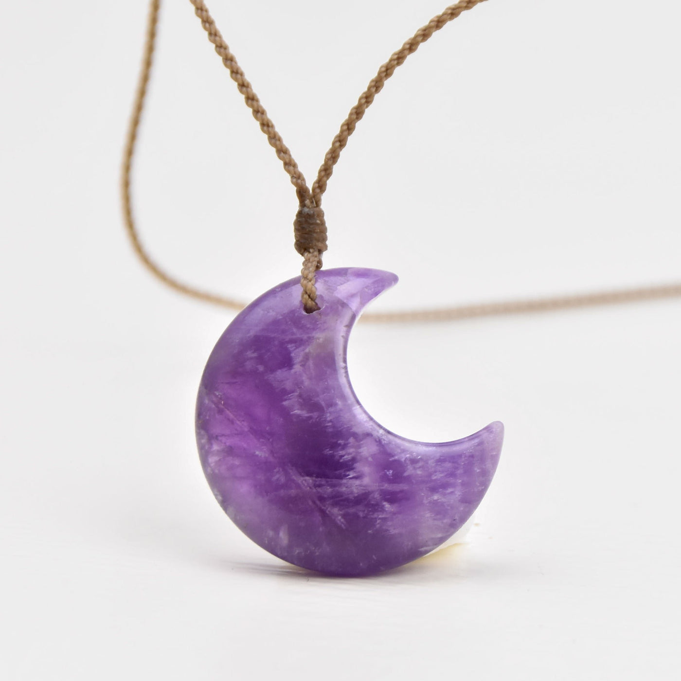 Amethyst - Stone Crescent Necklaces
