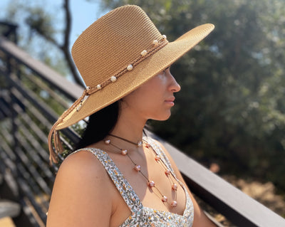 Pearl Duets - necklace + hatband