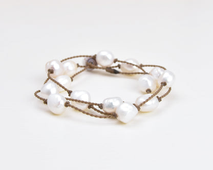 White Pearl Baroque Large - Wrap