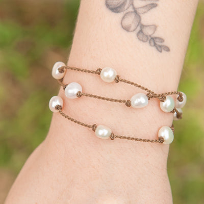 White Pearl Baroque Medium - Wrap