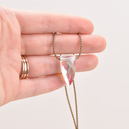 Aurora Quartz Pyramid Necklace