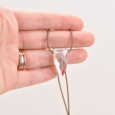 Aurora Quartz Pyramid Necklace