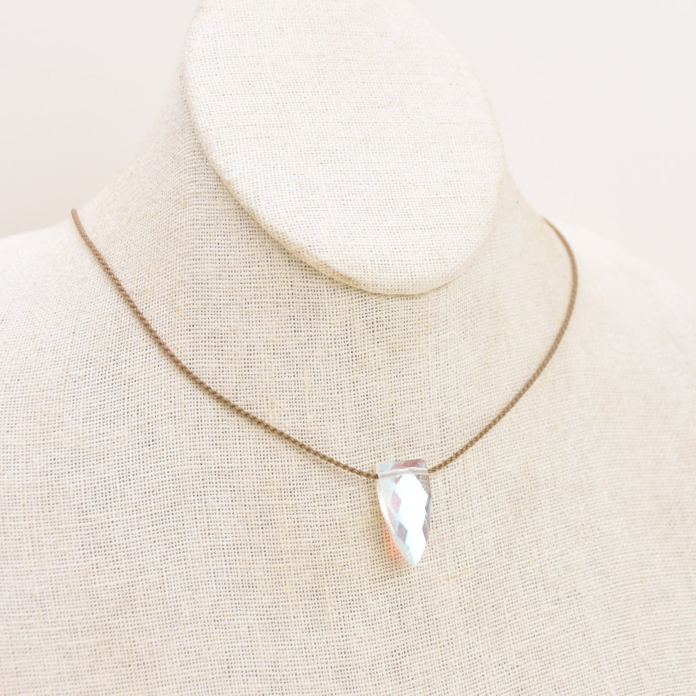 Aurora Quartz Pyramid Necklace