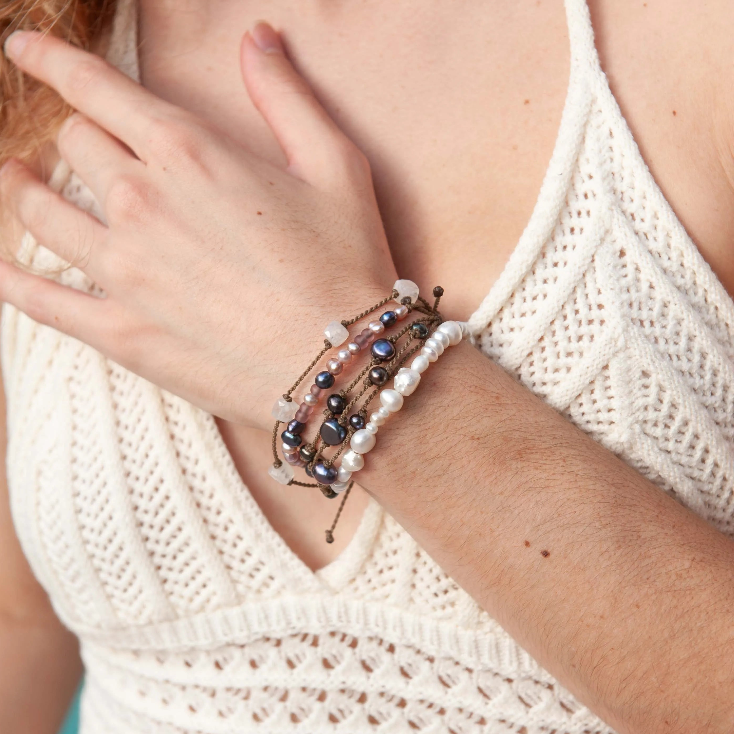 Cube Gemstone Bracelets