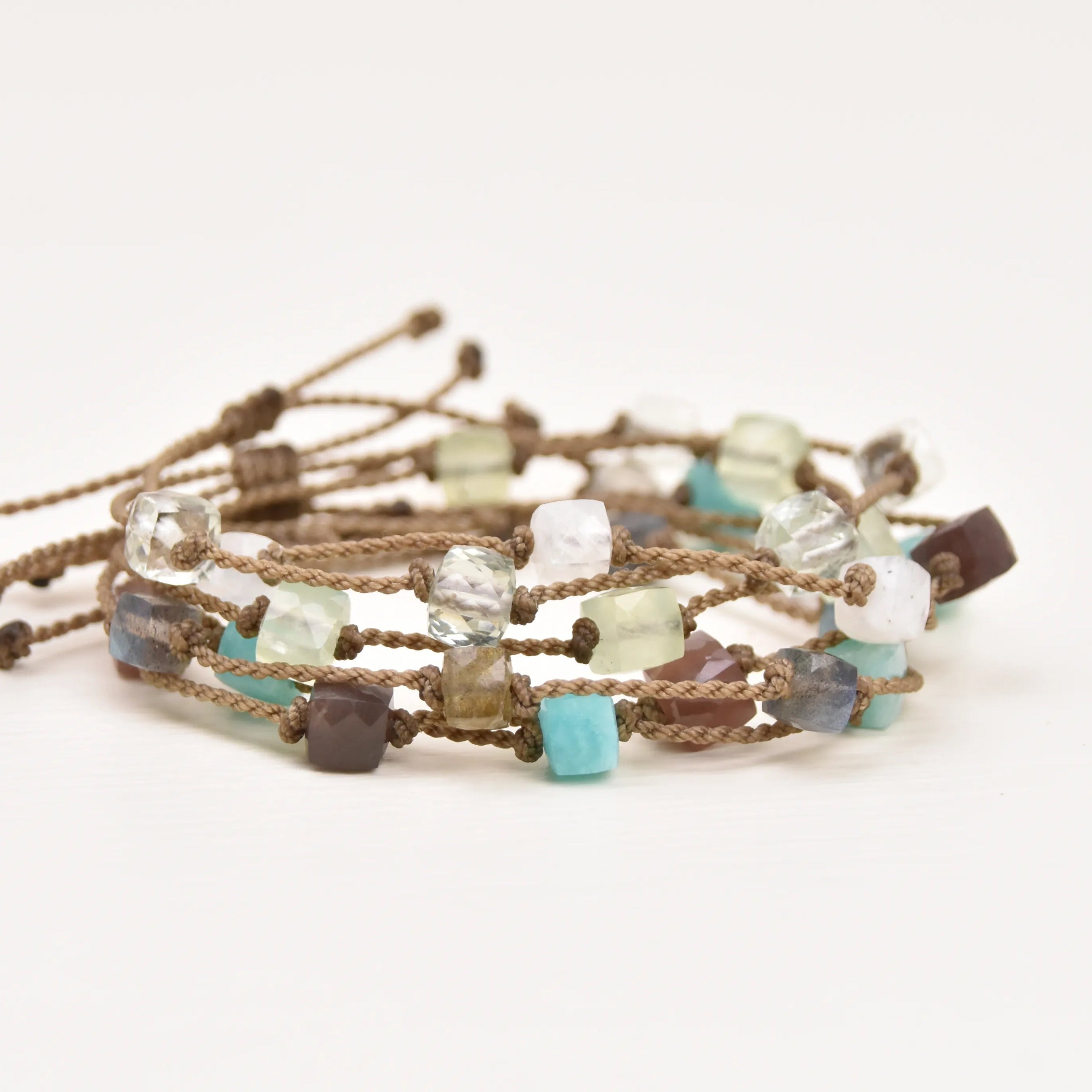 Cube Gemstone Bracelets
