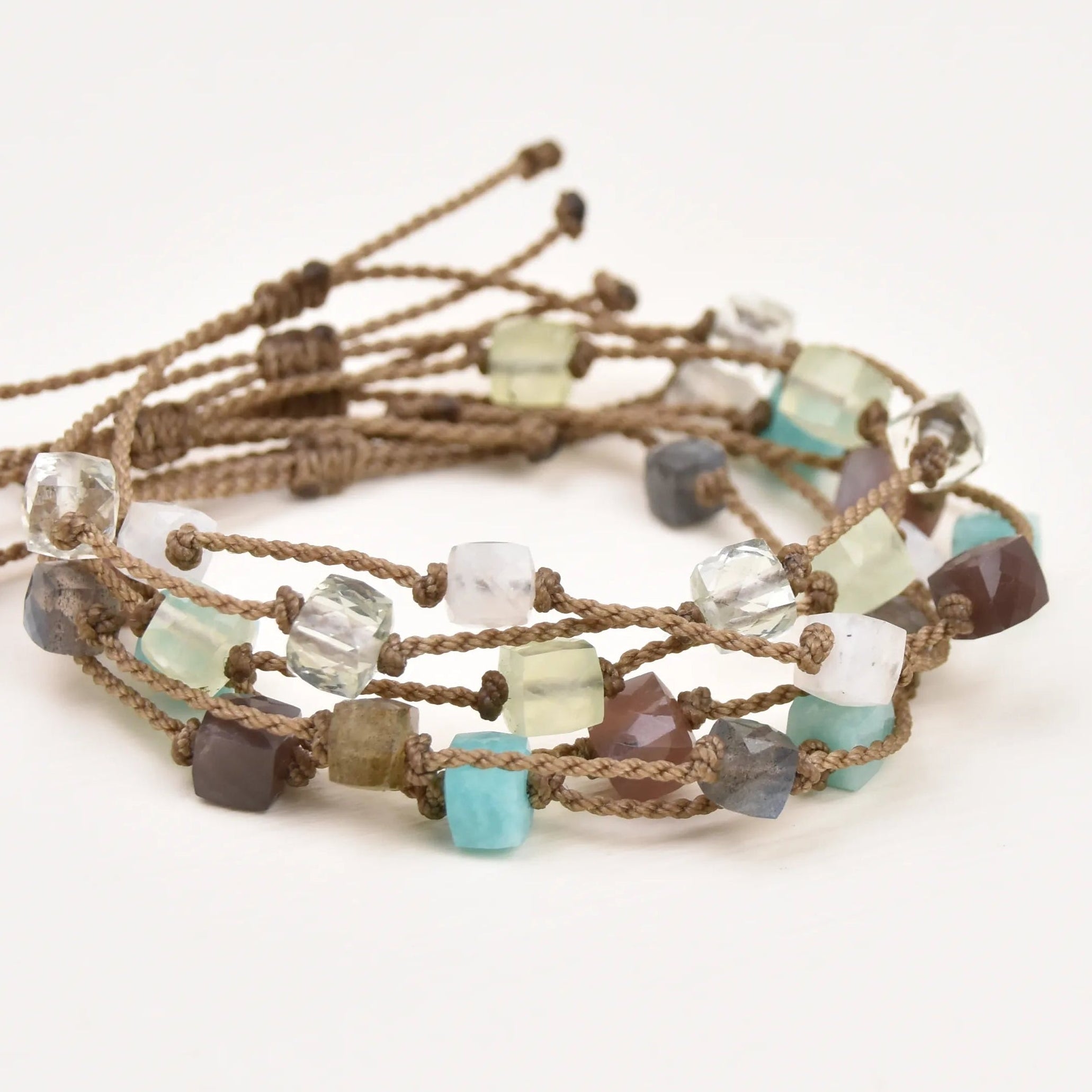Cube Gemstone Bracelets