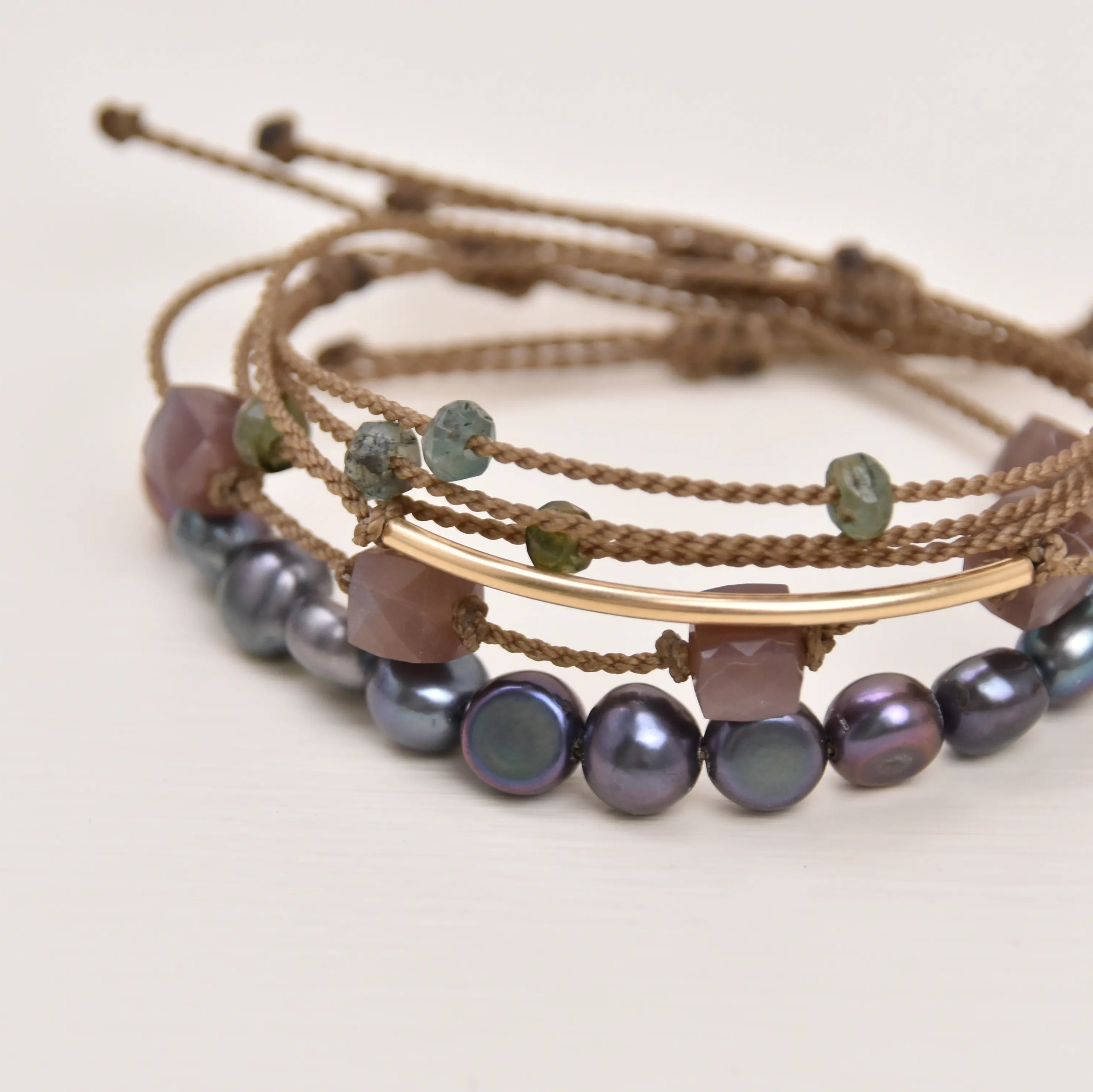 Cube Gemstone Bracelets