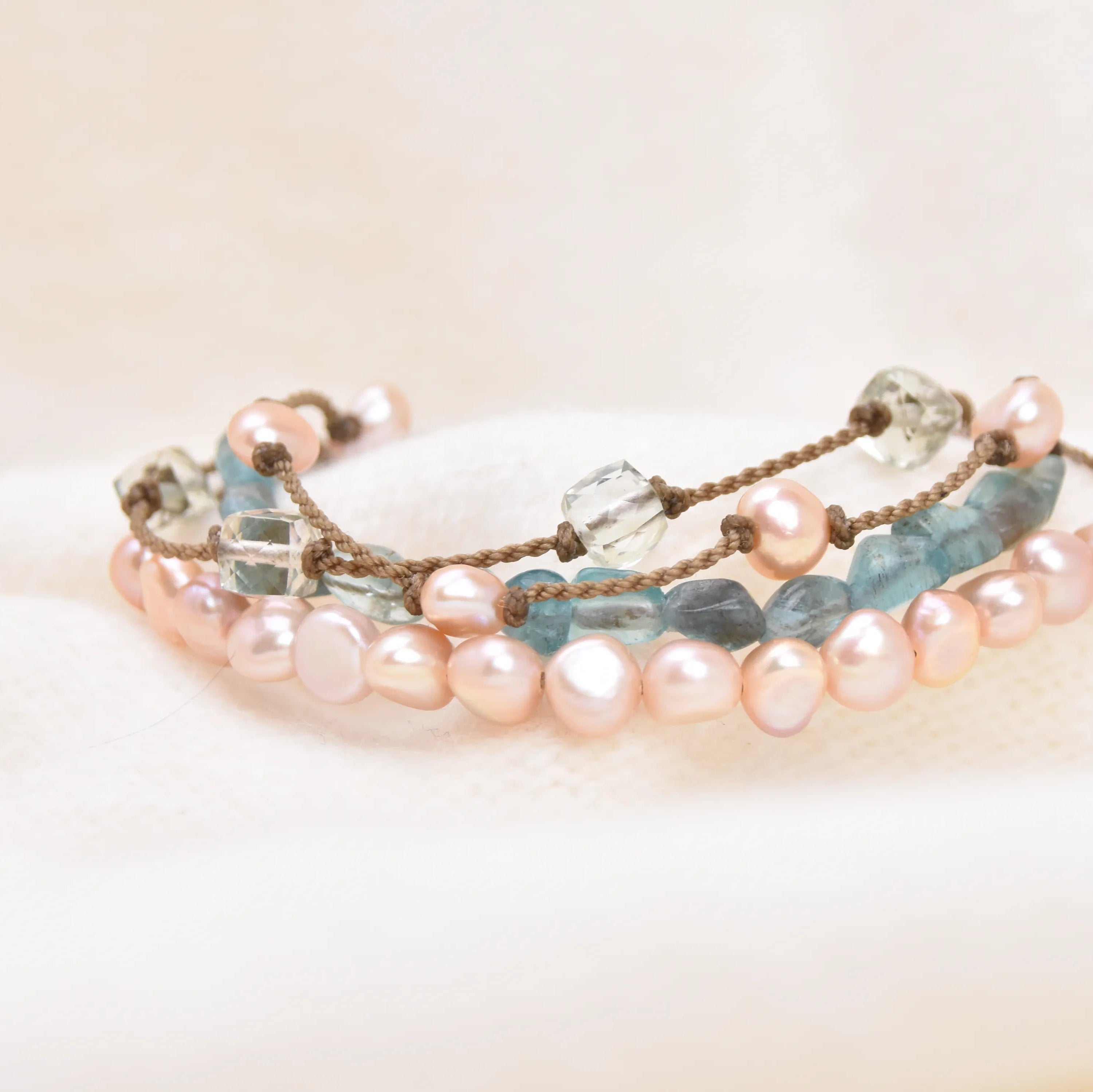 Cube Gemstone Bracelets