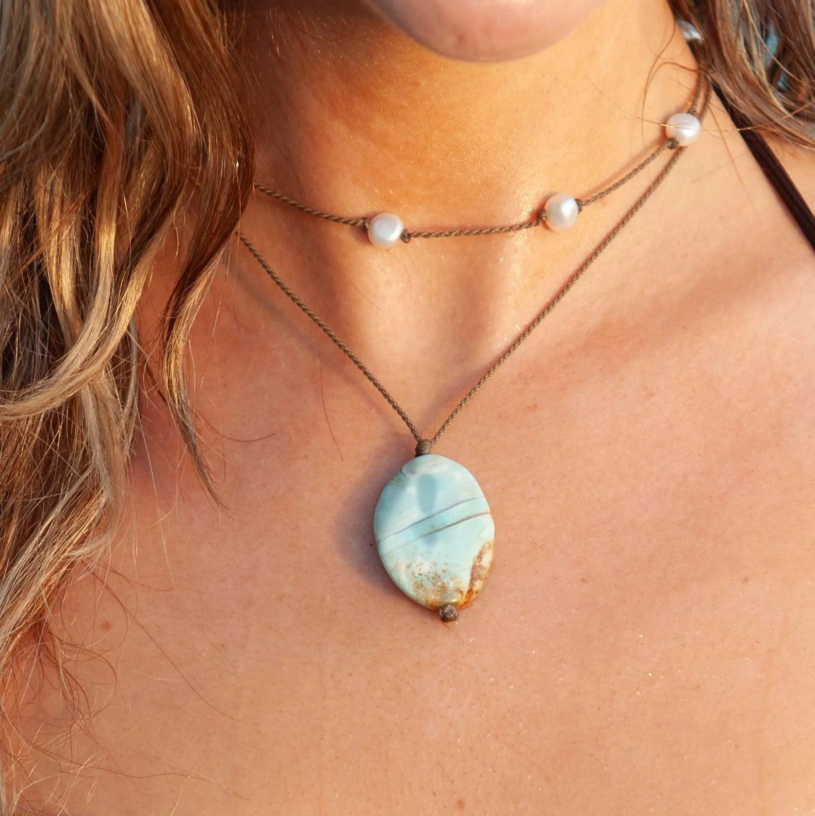 Dragon Skin Agate Stone Pendant | LIMITED DROP