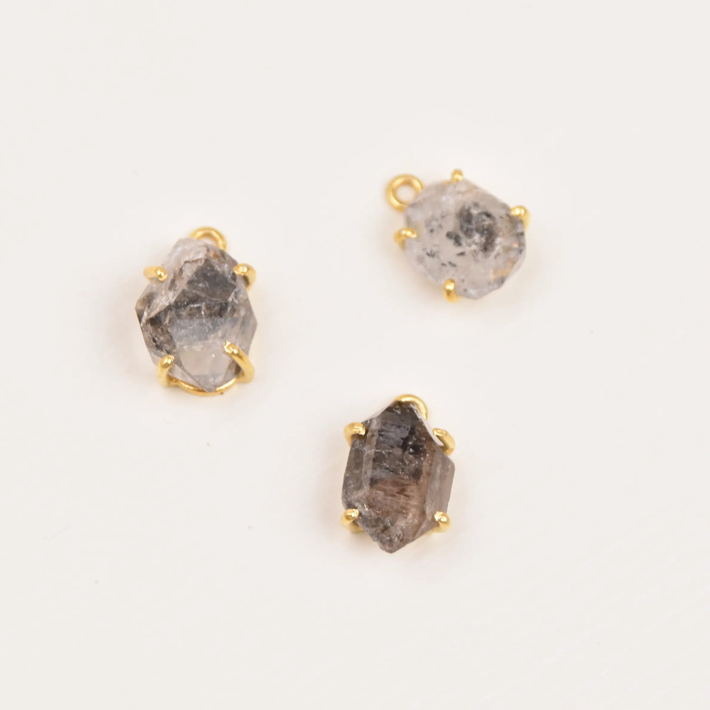 Gold Bezel Herkimer Diamond Necklaces