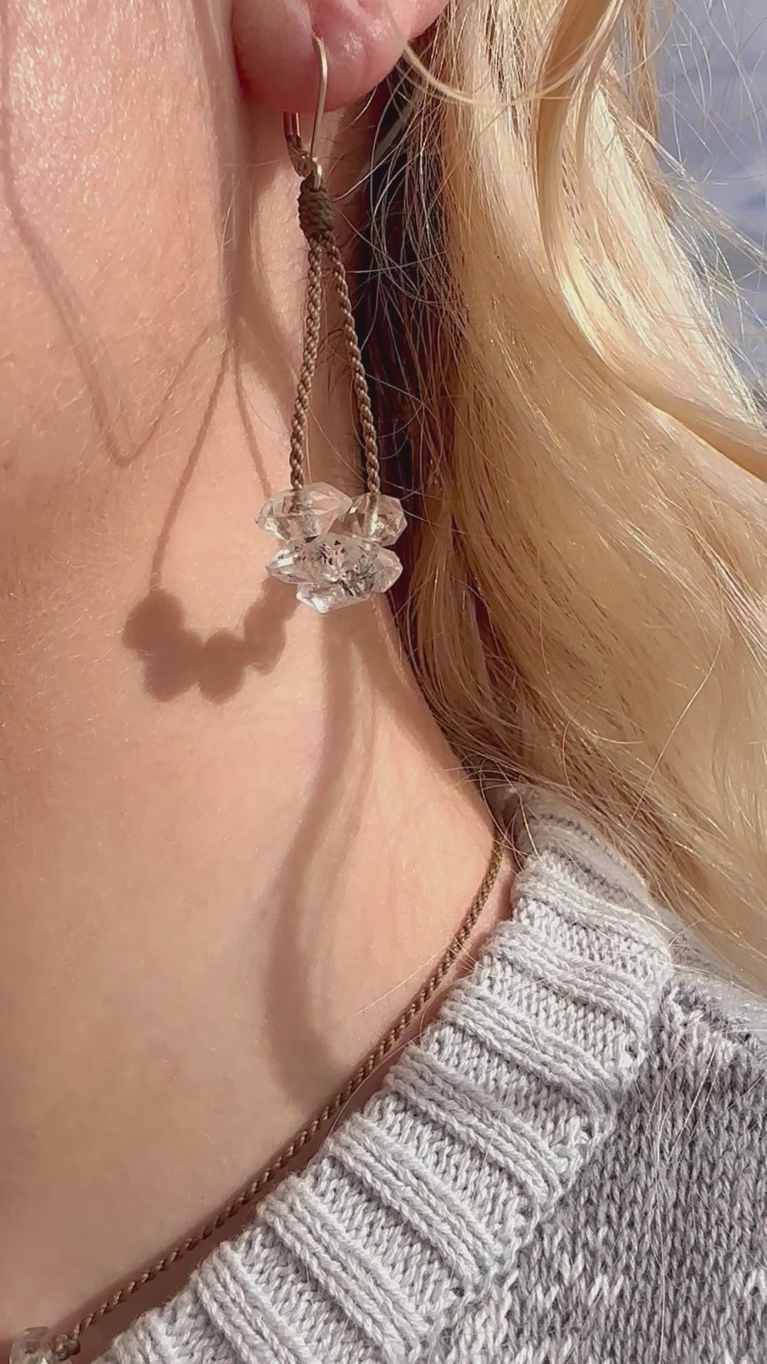 Herkimer diamond drop earrings hotsell