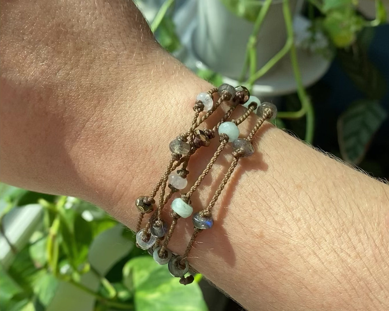 Stone Rondelle Bracelets