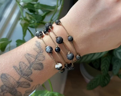 Black Stones Bracelets