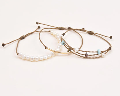 crown of the seven seas bracelet stack in white layout on white background