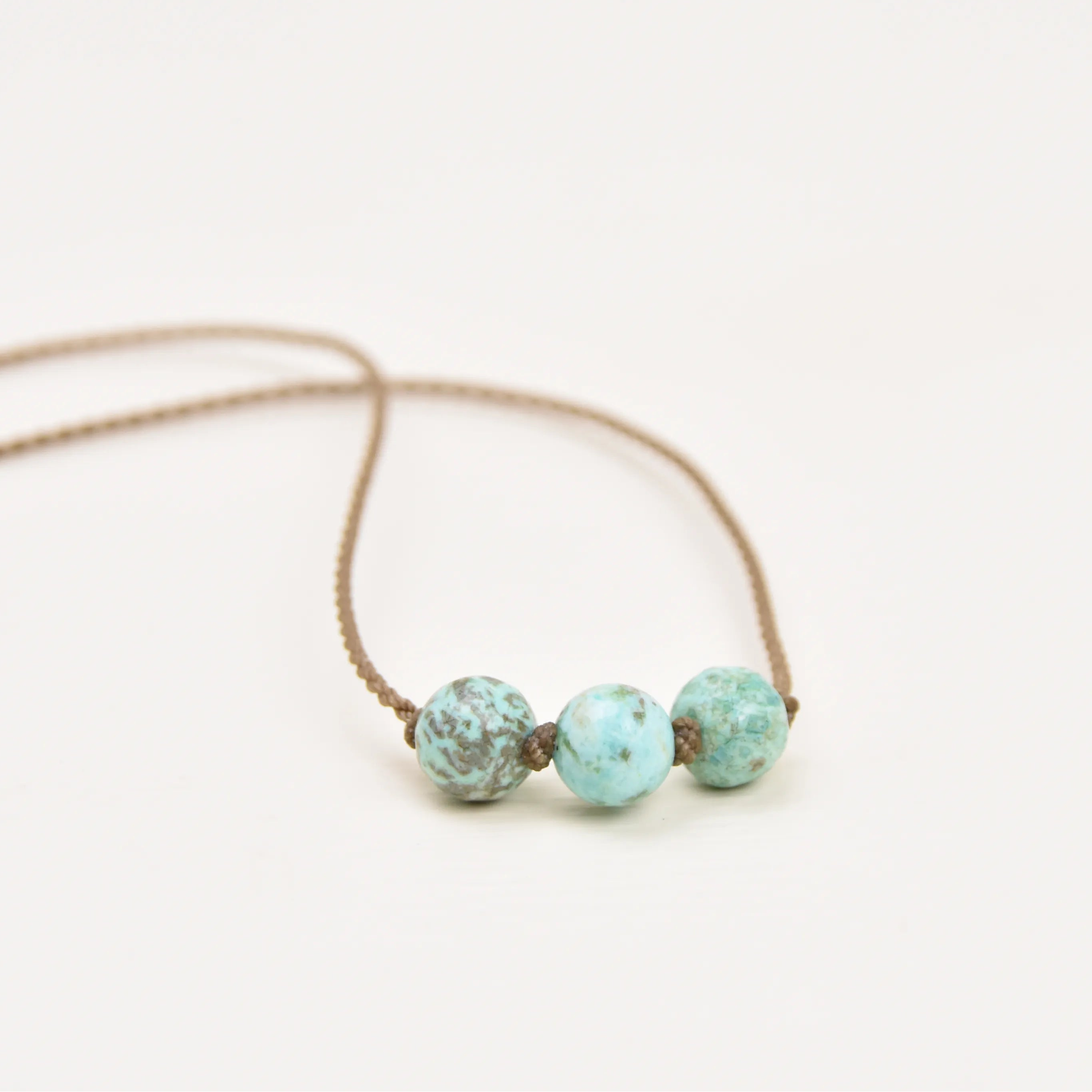 Stone Triple Knotted Necklaces