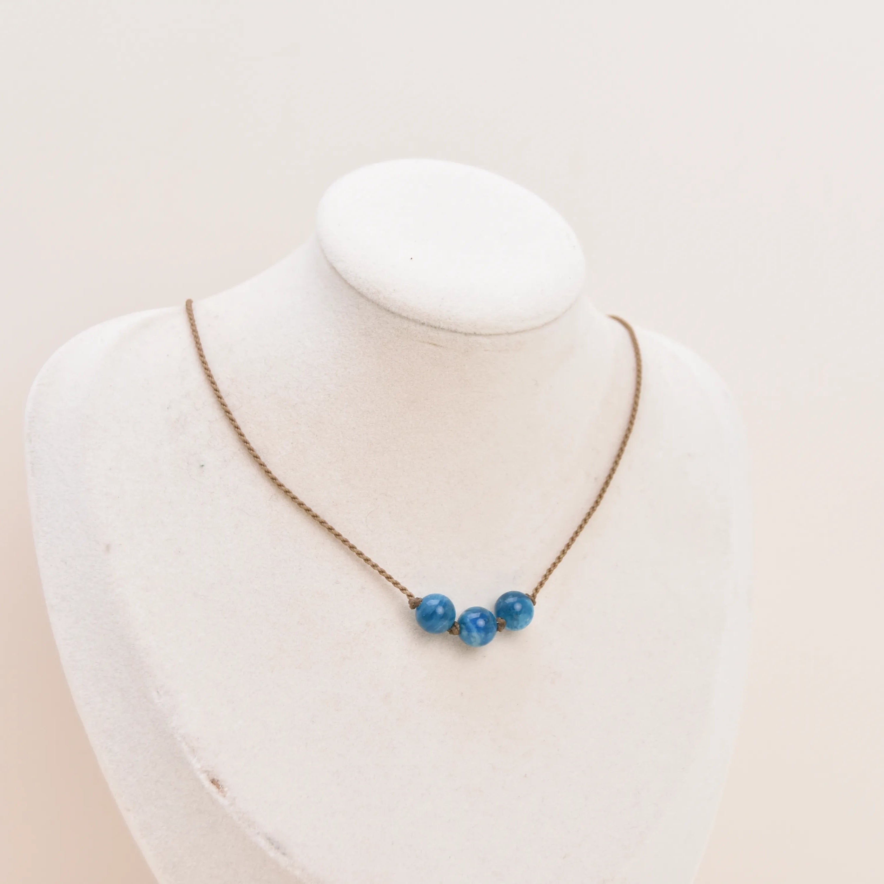 Stone Triple Knotted Necklaces